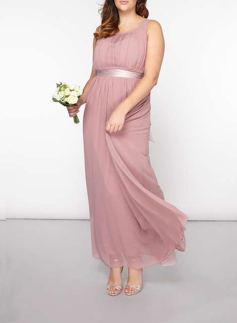 **Showcase Curve 'Natalie' Pink Maxi Dress